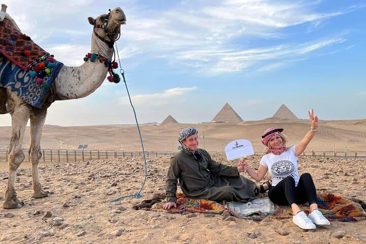 Sunset Camel Ride at the Giza Pyramids: Sahara Dusk Experience