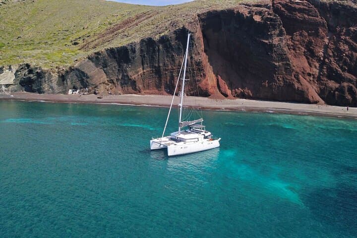 Santorini Caldera Luxury Catamaran Cruise with BBQ & Wine photo 5