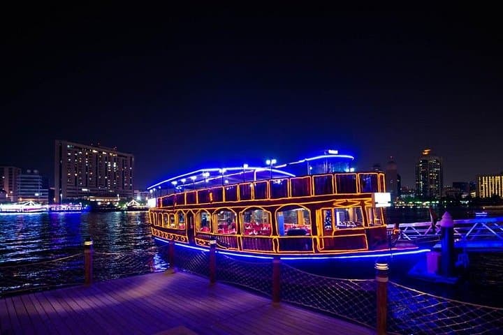 Dubai Dhow Dinner Cruise & Miracle Garden: Evening Buffet, Burj Khalifa and City Tour photo 1