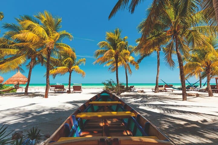 Holbox Island Boat & Golf Buggy Day Trip — Isla Pasion, Punta Mosquito & Eco-Resort Lunch