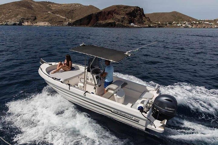 Santorini 5-Hour Self-Drive Boat Rental: Caldera, Coves & Snorkeling photo 2