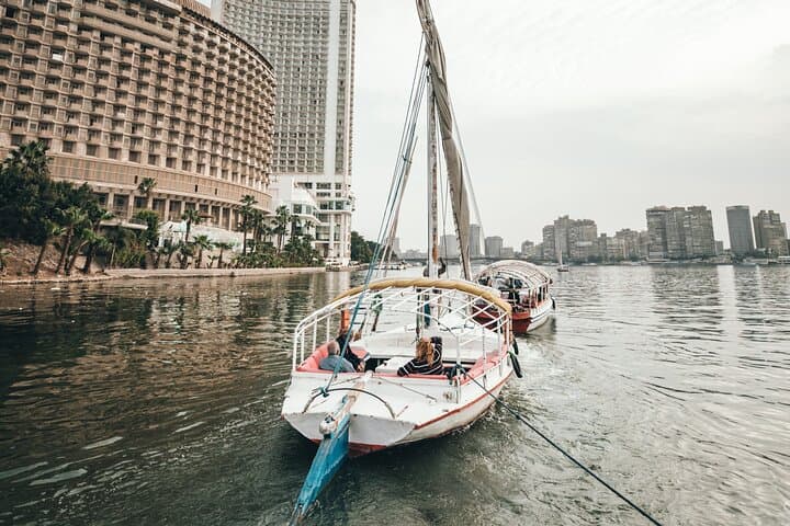 Sunset Felucca Ride on the Nile in Cairo — Classic Sail & City Lights