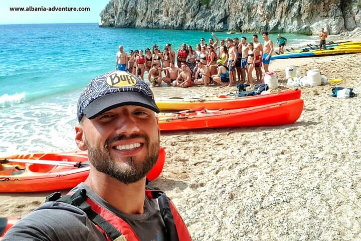 Half-Day Sea Kayak from Dhermi to Gjipe Beach — Explore Pirate Cave & Bohem