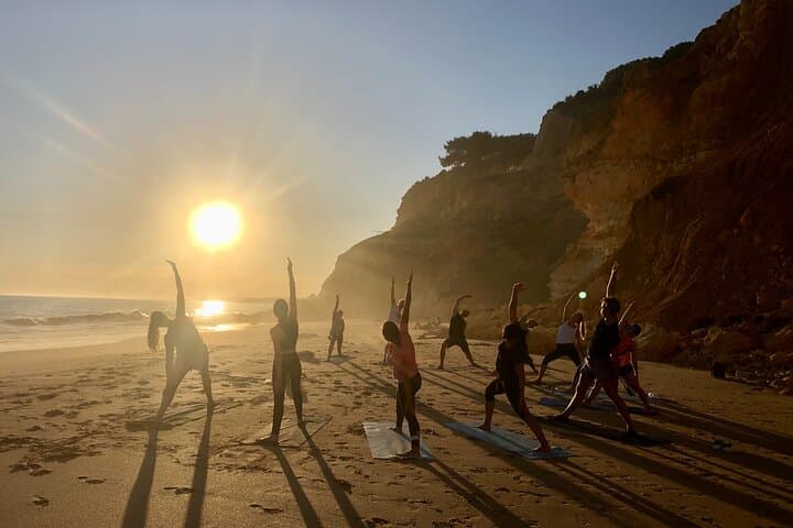 Sunset Yoga on Praia do Alemao — Hatha Beach Class in Portimao photo 1