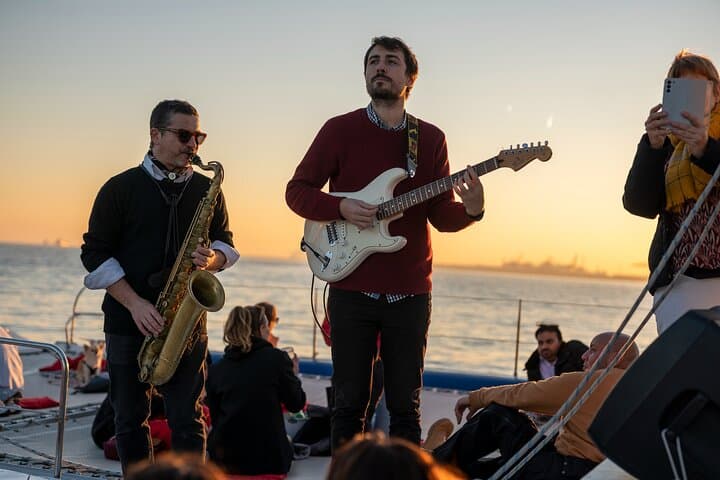 Barcelona Sunset Jazz Cruise: Evening Catamaran Sail with Live Saxophone