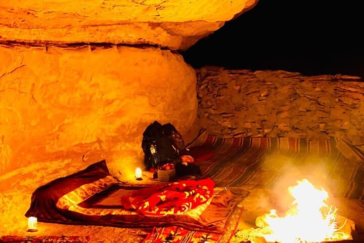 Wadi Rum Full-Day Jeep Tour & Overnight Cave Stargazing — Bedouin Dinner and Desert Highlights photo 6