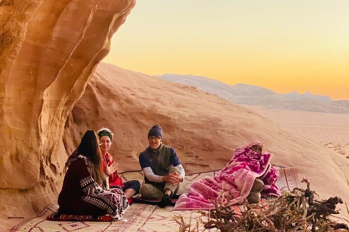 Wadi Rum Full-Day Jeep Tour & Overnight Cave Stargazing — Bedouin Dinner and Desert Highlights photo 5