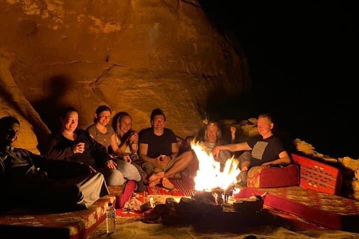 Wadi Rum Full-Day Jeep Tour & Overnight Cave Stargazing — Bedouin Dinner and Desert Highlights photo 2
