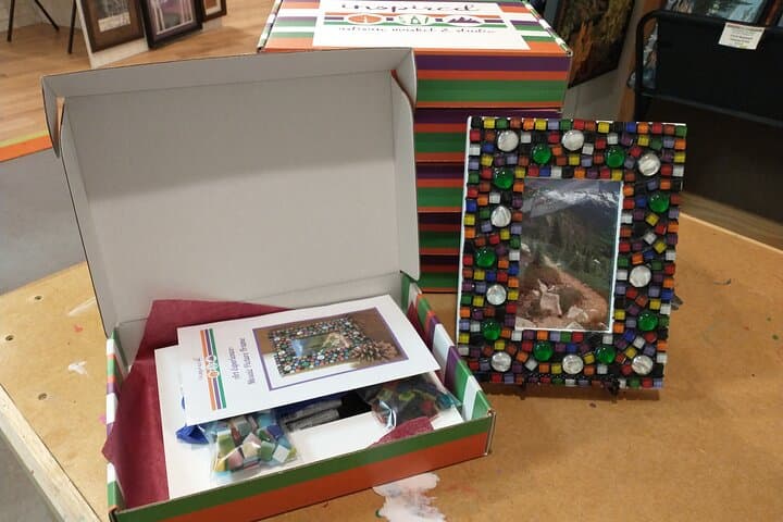 Make a Mosaic Picture Frame on Estes Park Riverwalk — 90-Minute Art Kit & Workshop photo 4