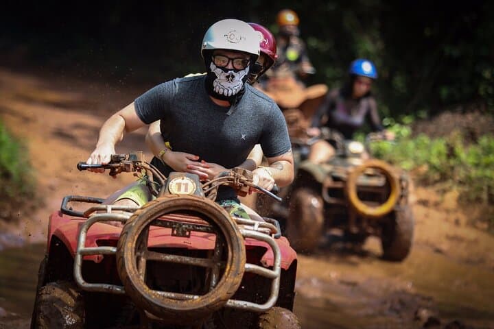 Mayan Jungle ATV, Zipline & Cenote Swim from Cancun