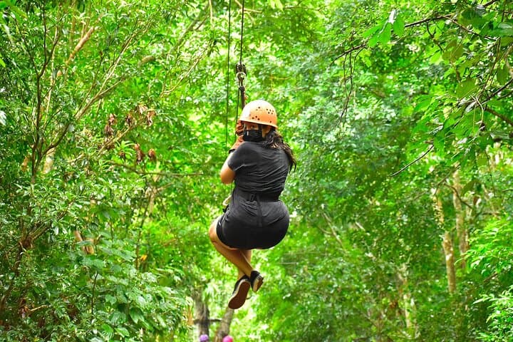 Jungle ATVs, Zipline Thrills and a Cenote Swim: Half-Day Adventure from Cancun