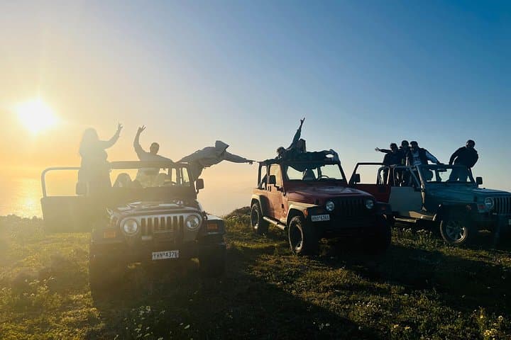 Santorini Wrangler Jeep Sunset Convoy: Drive Hidden Beaches & Villages photo 1