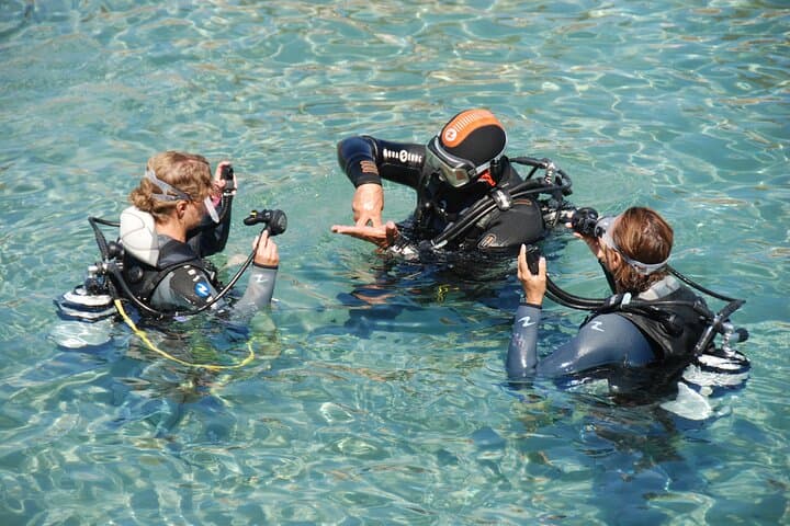 Discover Scuba Diving in Mirabello Bay with Blue Dolphin Team — Beginner Shore Dive in Crete