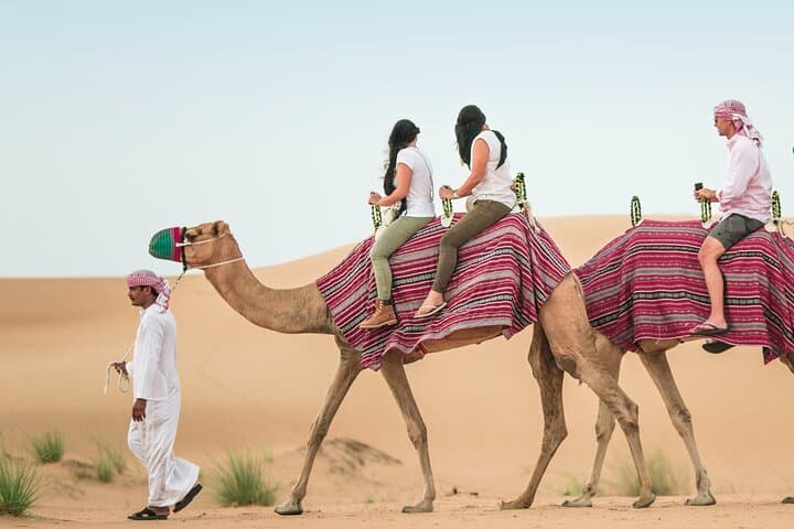 Sunset Dunes: Dubai Desert Safari with Dune Bashing, Camel Ride & BBQ photo 5