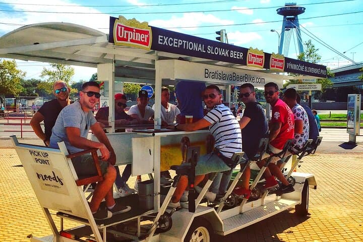 Bratislava Beer Bike Tour: 90-Min All-You-Can-Drink City Ride photo 1