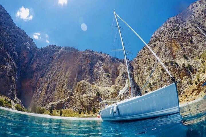 Rhodes Private Yacht Charter: 7-Hour Sail to Bays, Snorkels & Sunsets