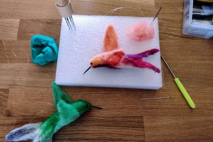 Needle-Felting Hummingbird Ornament Class on the Estes Park Riverwalk photo 2