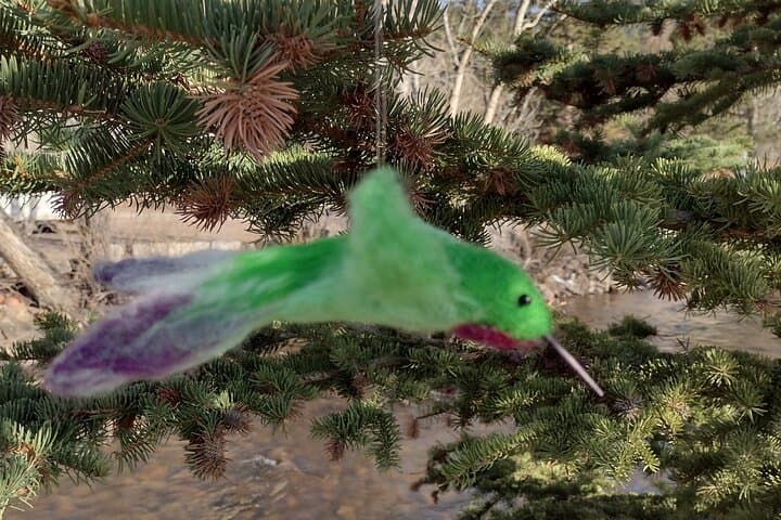 Needle-Felting Hummingbird Ornament Class on the Estes Park Riverwalk photo 5
