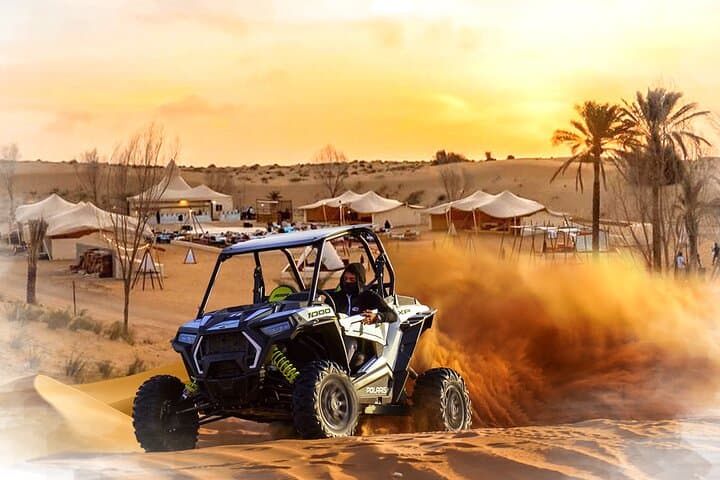 Dubai Private 2-Seater Dune Buggy Desert Safari with BBQ Dinner