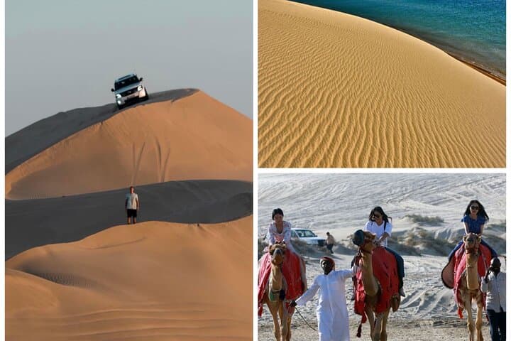 Doha Desert Safari & Khor Al Adaid Inland Sea: Camel Ride, Dune Bashing & Sandboarding
