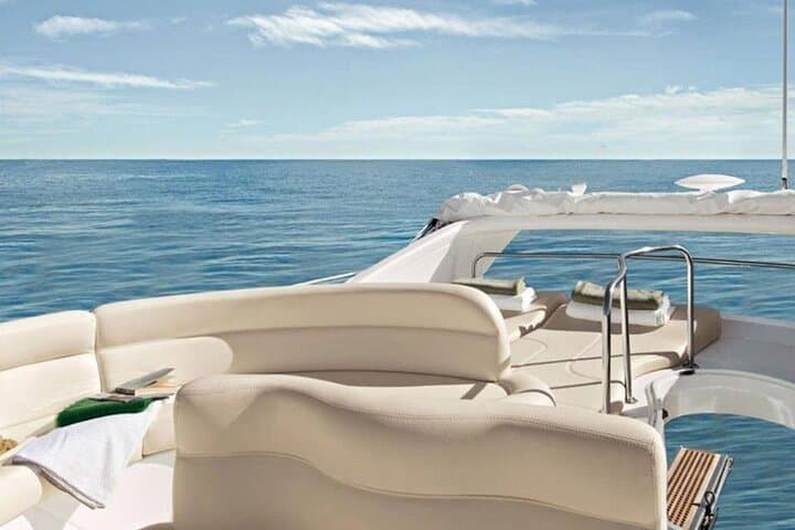 Private Flybridge Yacht Cruise Around Santorini Caldera — Swim, Snorkel & Sunset photo 4