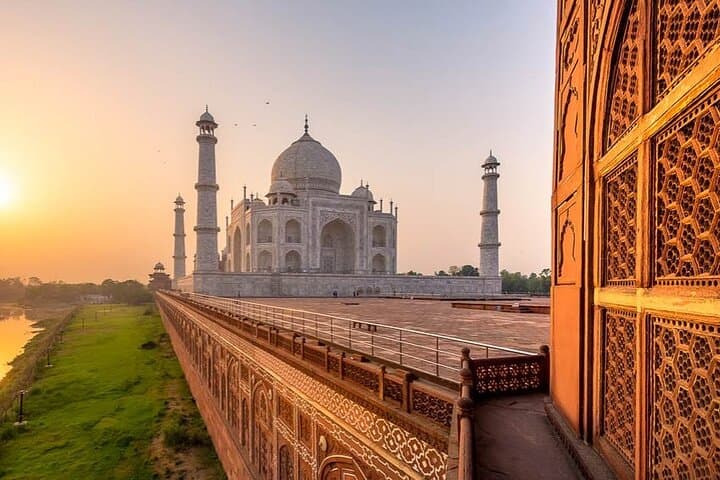 Sunrise Taj Mahal & Agra Fort Private Tour — Red Taj and Mehtab Bagh Views photo 2
