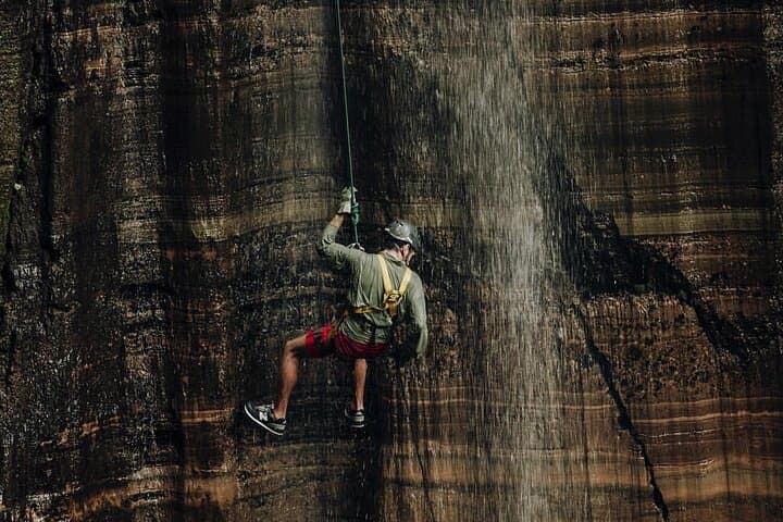 42m Waterfall Rappel at Finca El Barretal — Near Antigua Guatemala
