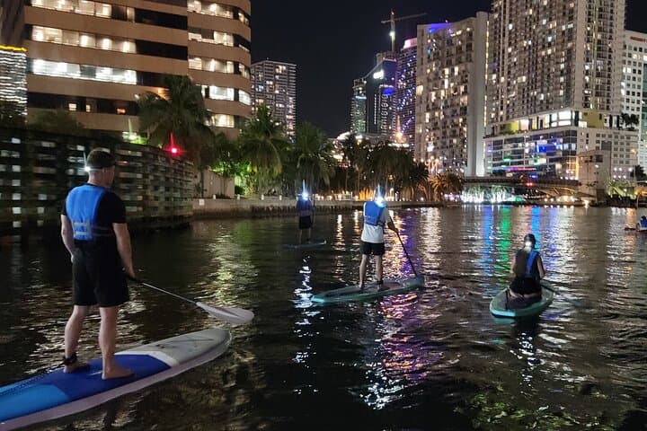 Miami City Lights Night SUP & Kayak — Downtown Miami After-Dark Paddle