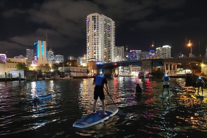 Miami City Lights Night SUP & Kayak — Downtown Miami After-Dark Paddle photo 5