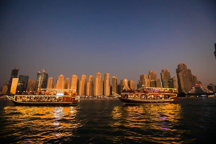 Dubai Marina Dhow Dinner Cruise — Evening Canal Cruise with Tanoura Show & Buffet photo 1