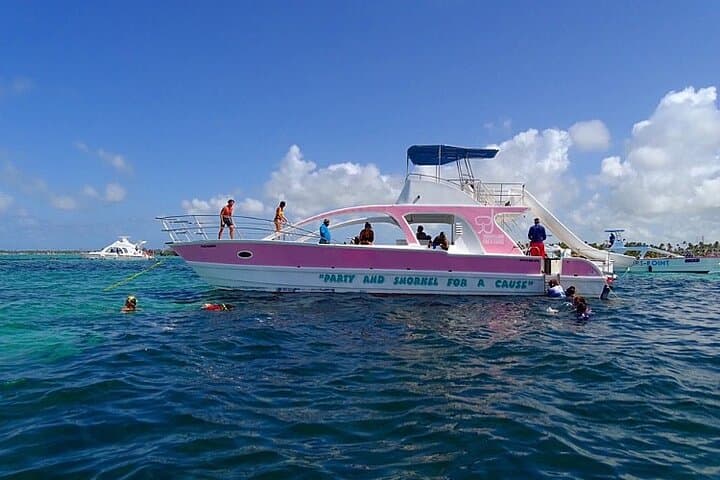 Experience Punta Cana: Private Party Boat with Slide Adventure