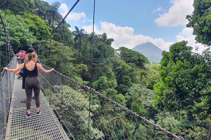 Full-day Arenal Volcano Rainforest: Hanging Bridges, Waterfall & Hot Springs
