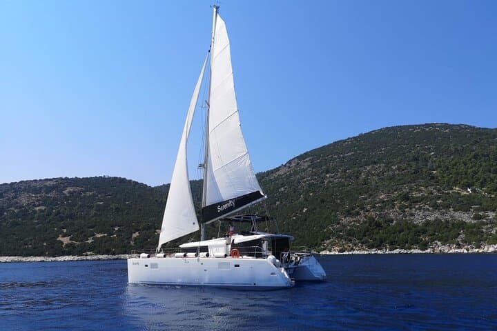 Santorini Caldera Luxury Catamaran Cruise with BBQ & Wine photo 6