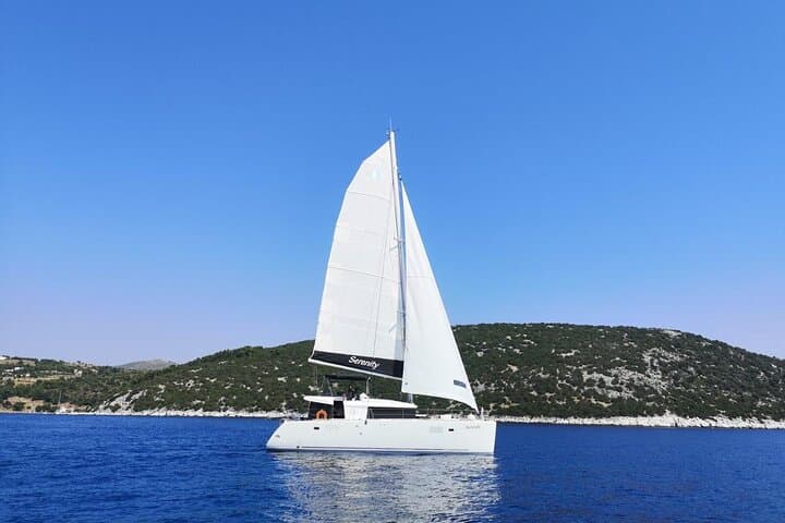 Private Caldera Sailing Cruise from Oia with BBQ, Wine & Snorkeling photo 2