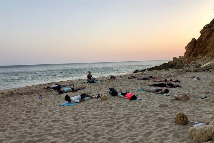 Sunset Yoga on Praia do Alemao — Hatha Beach Class in Portimao photo 4