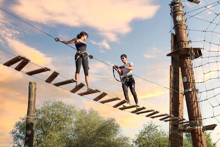 Aventura Parks Dubai: Beachside Zipline & High-Ropes Adventure with Transfer