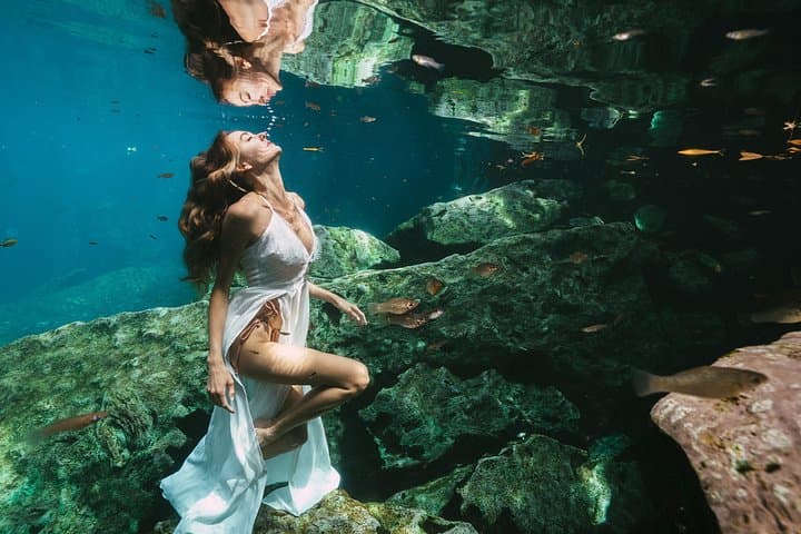 Cenote Underwater Photo Shoot — Playa del Carmen Portrait Sessions photo 3