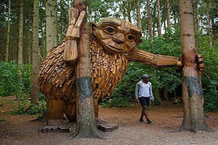 E-biking the Northern Forgotten Giants: Thomas Dambo Sculpture Hunt on Zealand