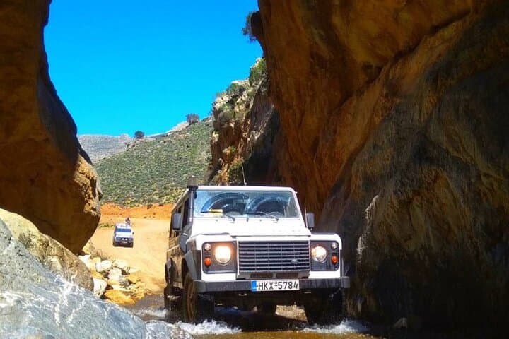 Land Rover Safari to Tripitis Gorge & Beach — South Crete Day Tour