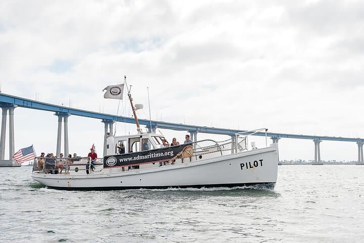 Historic 1914 Pilot Boat Bay Cruise in San Diego