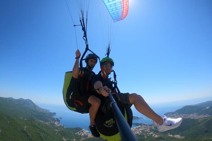 Tandem Paragliding Over Budva Riviera: 800m Flights from Bečići Beach photo 4
