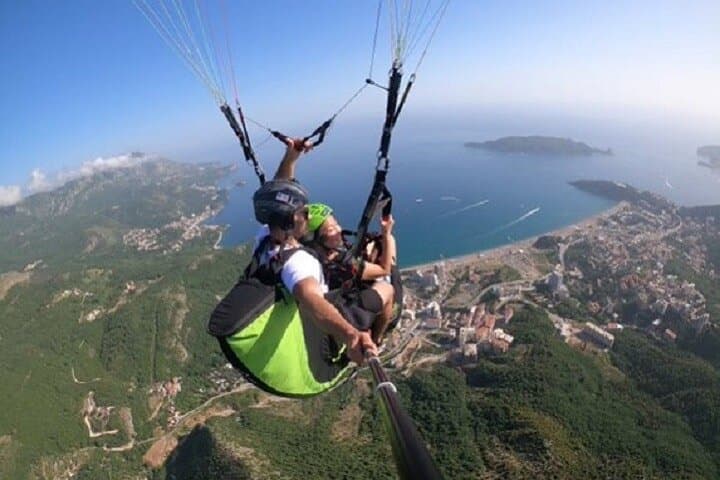 Tandem Paragliding Over Budva Riviera: 800m Flights from Bečići Beach photo 6