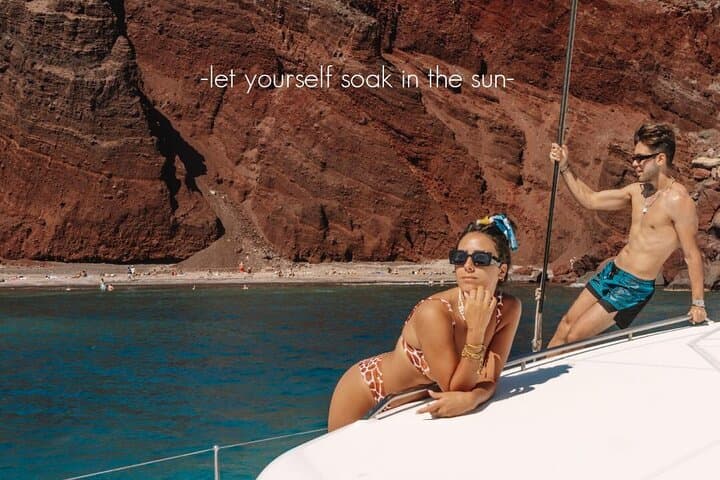 Private Santorini Sunset Cruise with Full Greek Dinner & Volcano Swim photo 4
