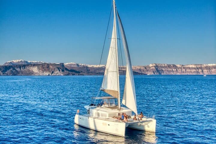 Deluxe Santorini Caldera Sailing: BBQ, Hot Springs & Snorkeling photo 5