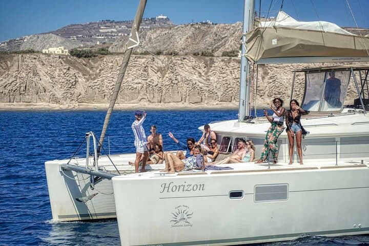 Deluxe Santorini Caldera Sailing: BBQ, Hot Springs & Snorkeling photo 4