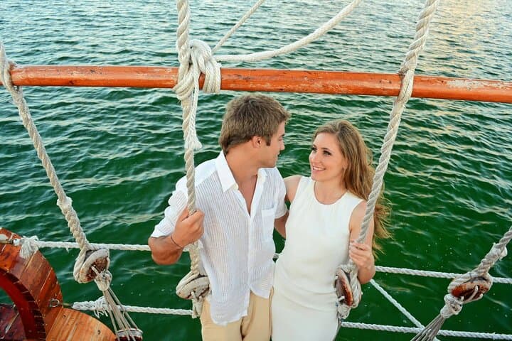 Sunset Lobster Dinner on a Classic Galleon in Cancun's Lagoon
