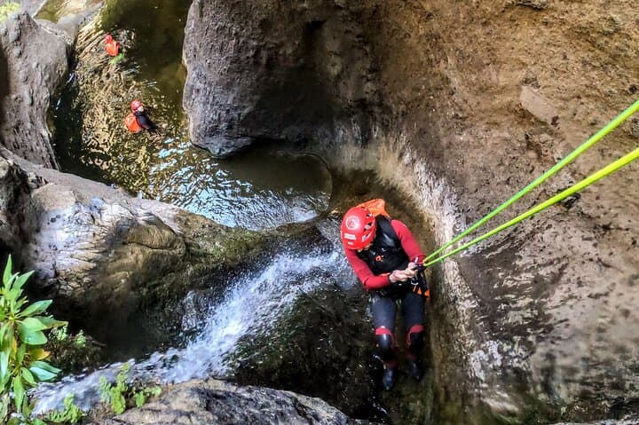 Canyoning Barranco de Los Carrizales (Tenerife) — Slides, 17m Rappels & 15m Water Slide
