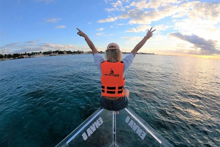Transparent Boat Tour in Cancun: Nichupté Lagoon to Caribbean Coral Reef