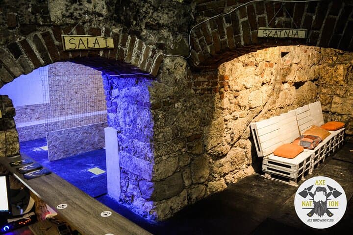 Axe Throwing in Krakow: Axe Nation's Medieval Basement Experience photo 2