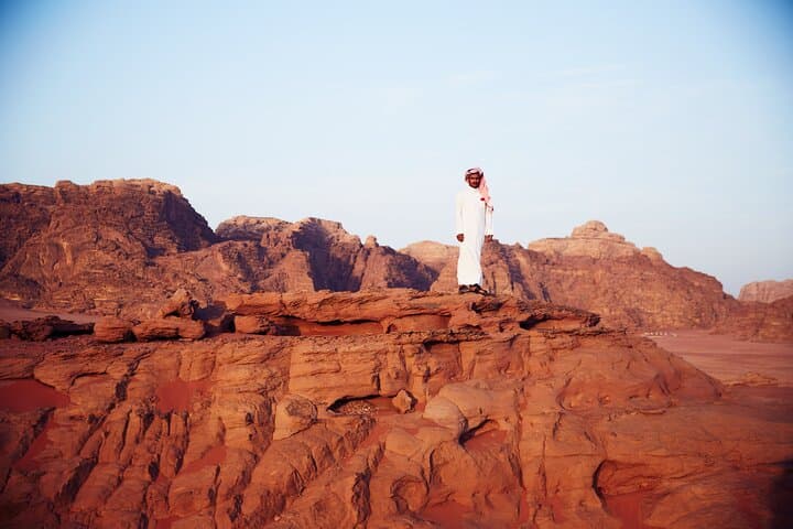 Half-Day Wadi Rum Jeep Safari — Dunes, Canyons & Bedouin Tea